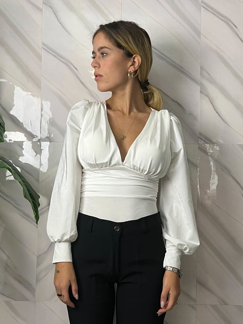 Body donna aderente a manica lunga