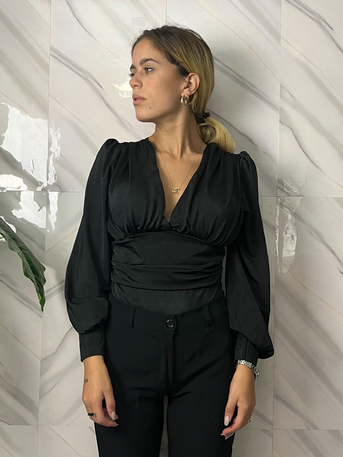 Body donna aderente a manica lunga