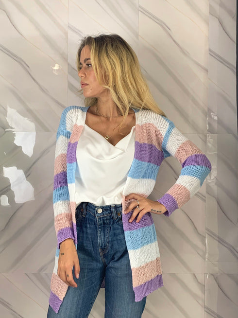 Cardigan donna multicolore