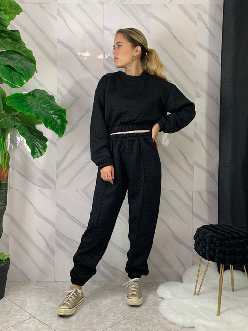 Tuta da donna completa effetto trapuntato