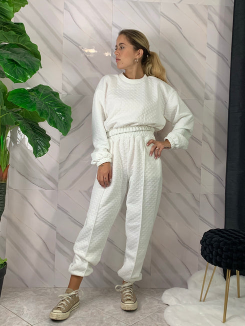 Tuta da donna completa effetto trapuntato