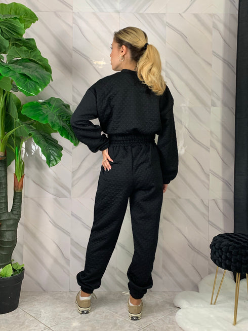 Tuta da donna completa effetto trapuntato