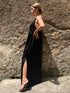 Abito con spacco scollo a V
