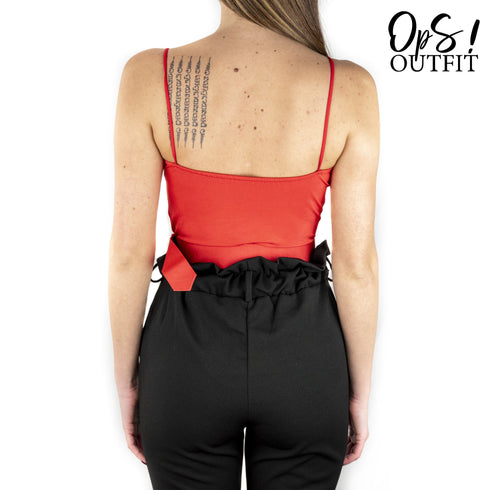 Body donna con cintura e spalline