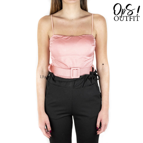 Body donna con cintura e spalline