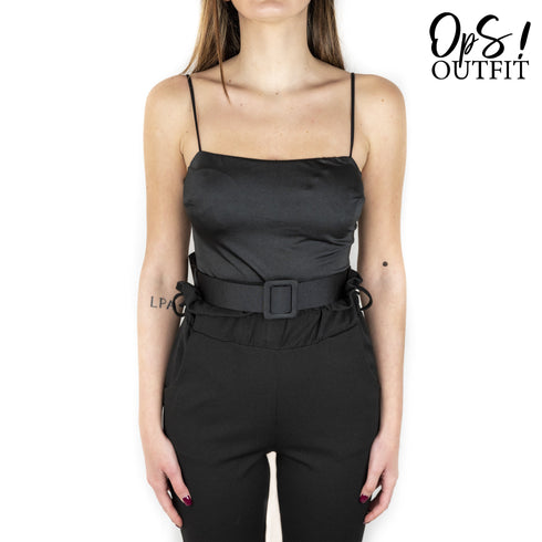 Body donna con cintura e spalline