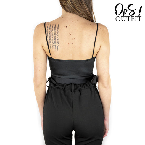 Body donna con cintura e spalline